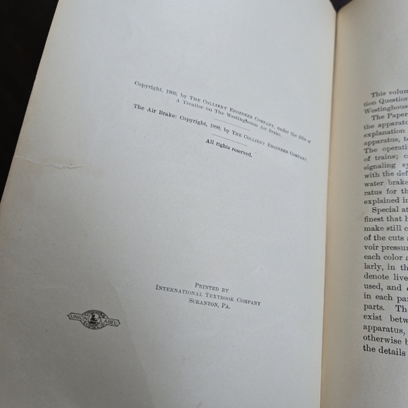 The Air Brake Textbook 1900 Brown Leather Hardcover Antique Book - Picture 6 of 11